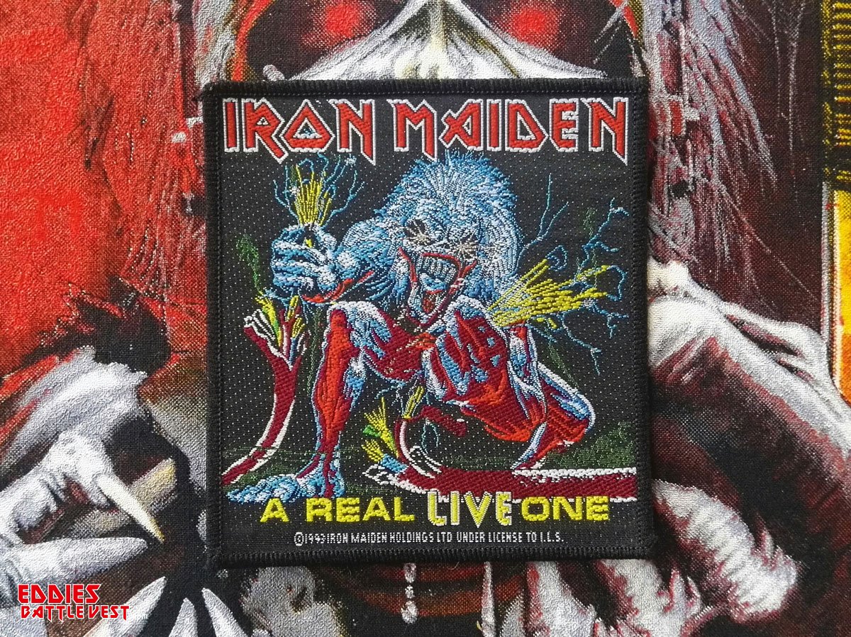 Iron Maiden A Real Live One Woven Patch 1993