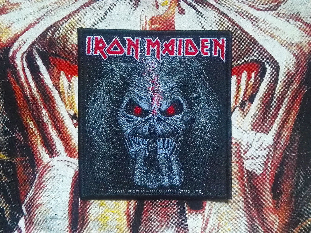 Iron Maiden Eddie Finger Candle Woven Patch 2013