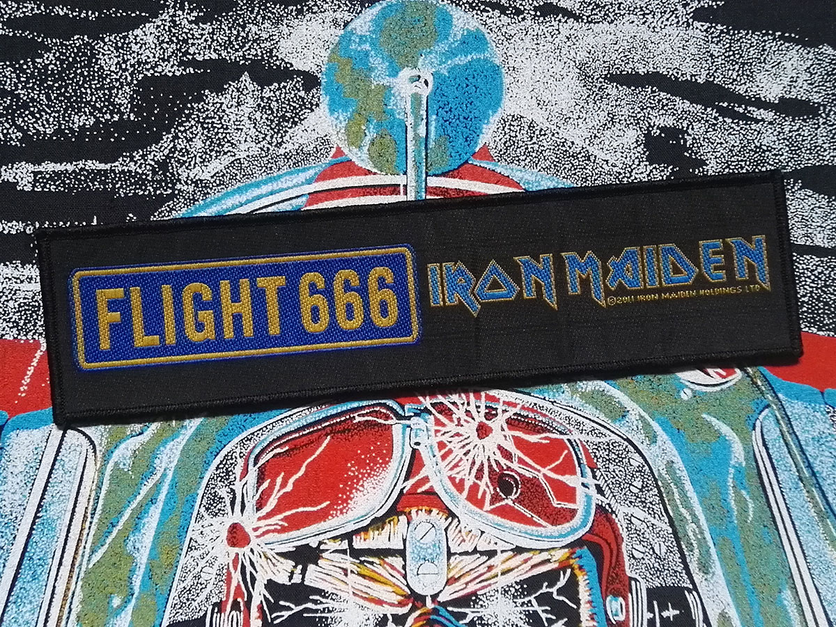 Iron Maiden Flight 666 Stripe Woven Patch 2011