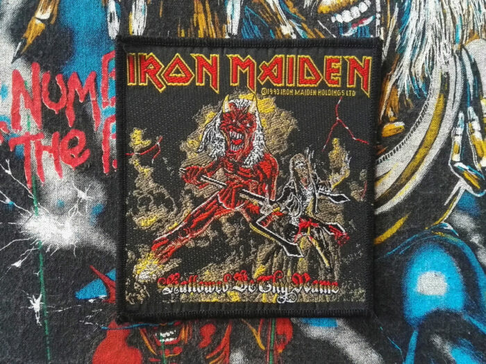 Iron Maiden Hallowed Be Thy Name Woven Patch 1993