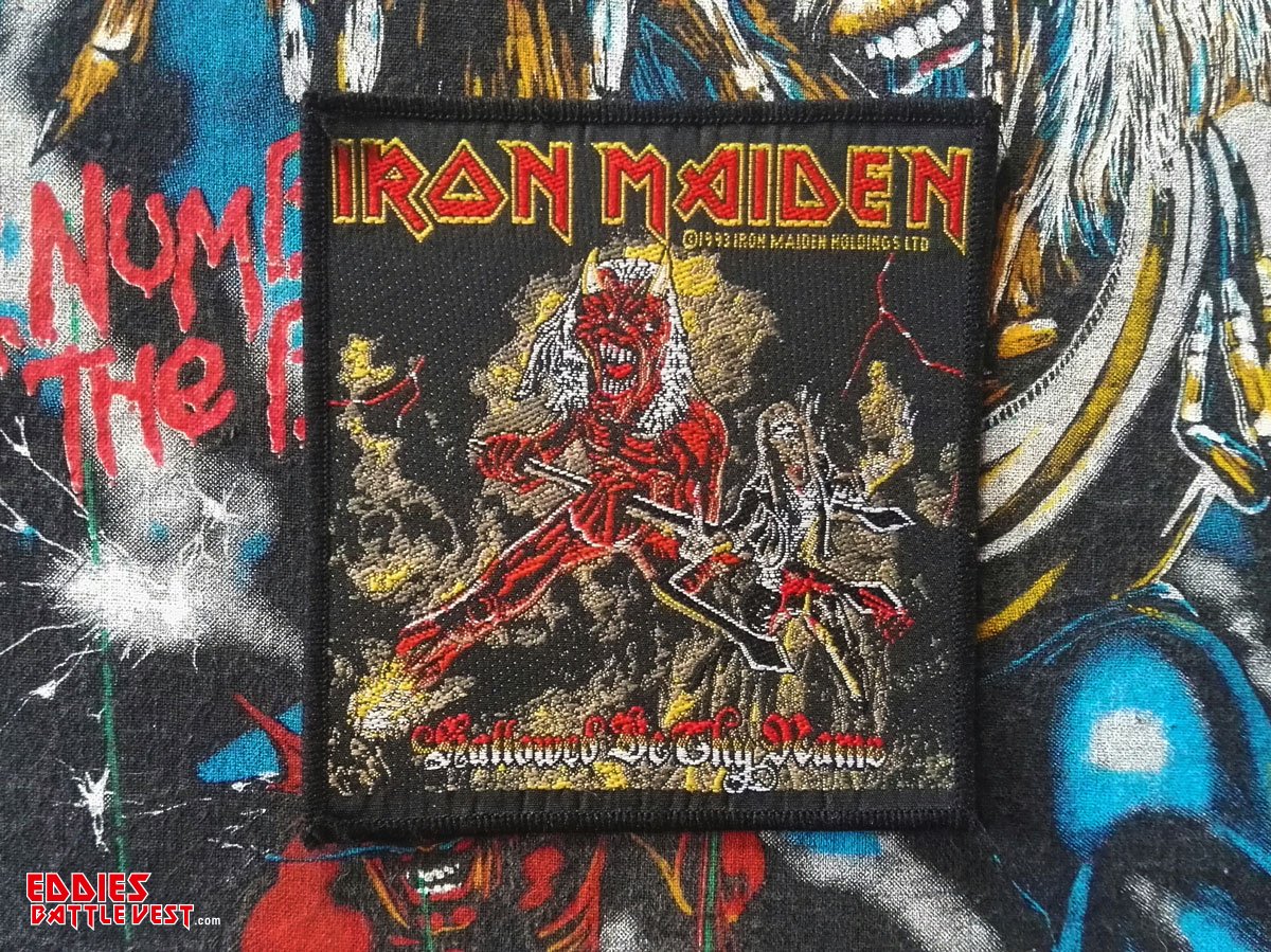 Iron Maiden Hallowed Be Thy Name Woven Patch 1993