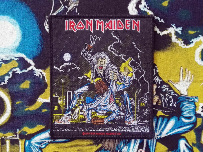 Iron Maiden Hooks In You Woven Patch 1990