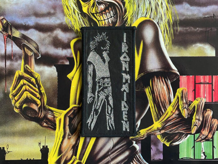 Iron Maiden Running Free Silver Version Woven Patch