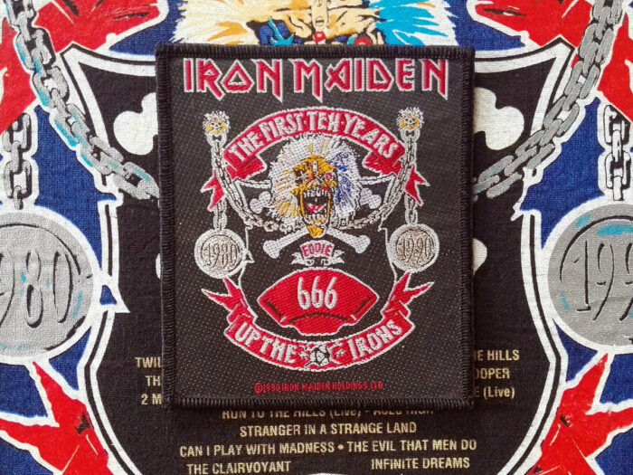 Iron Maiden Ten Years Woven Patch 1990