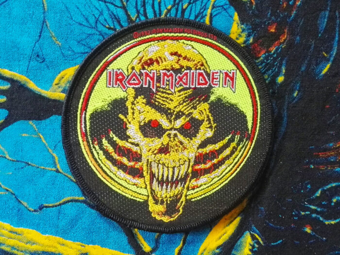 Iron Maiden Donington Vampyre Head Woven Patch 1992
