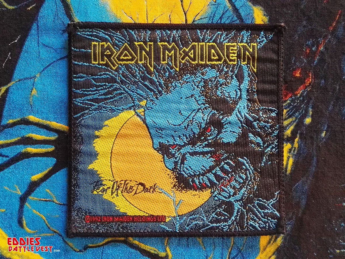 Iron Maiden "Fear Of The Dark" Woven Patch 1992 Blue Version