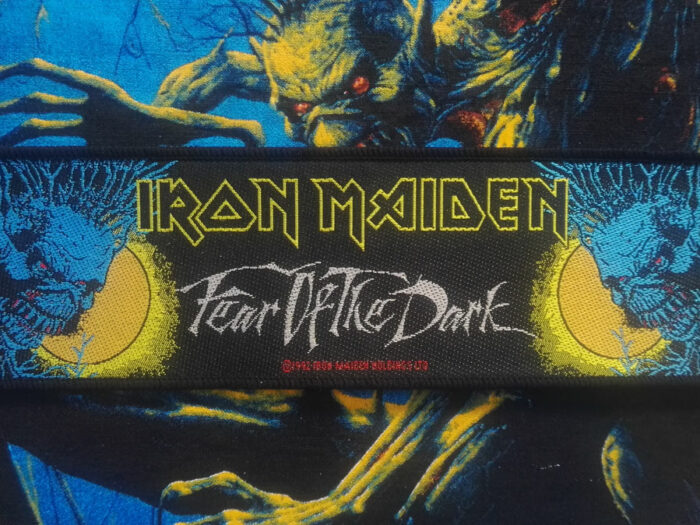 Iron Maiden Fear Of The Dark Woven Stripe Patch 1992
