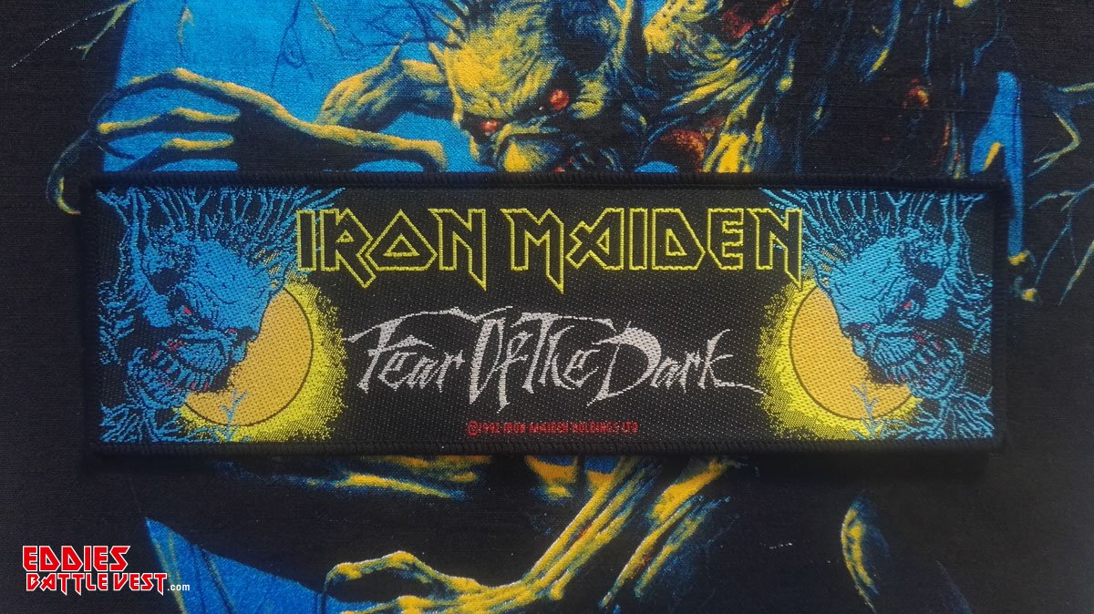 Iron Maiden Fear Of The Dark Woven Stripe Patch 1992