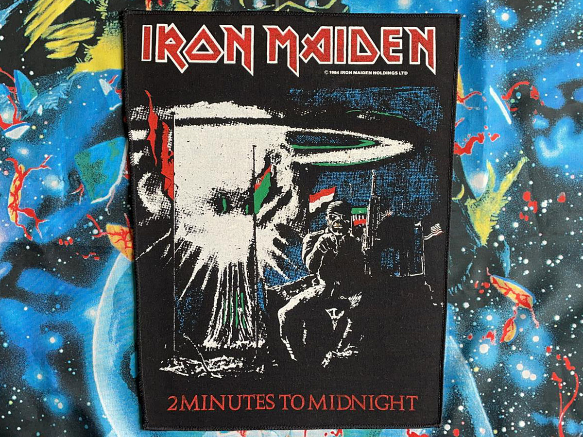 Iron Maiden 2 Minutes 2 Midnight Backpatch 1984 Version II