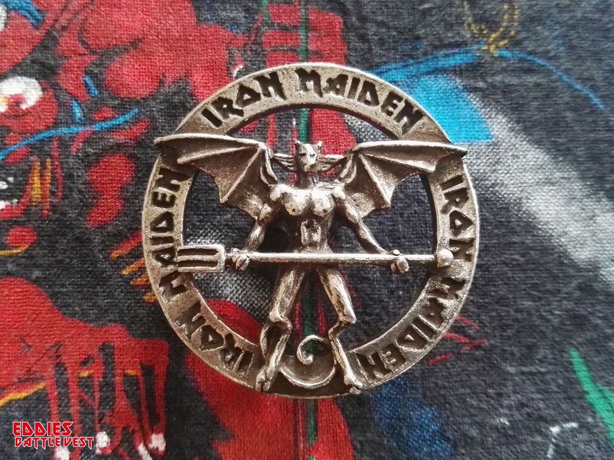 Iron Maiden Devil Pin Badge 1999 Alchemy Front