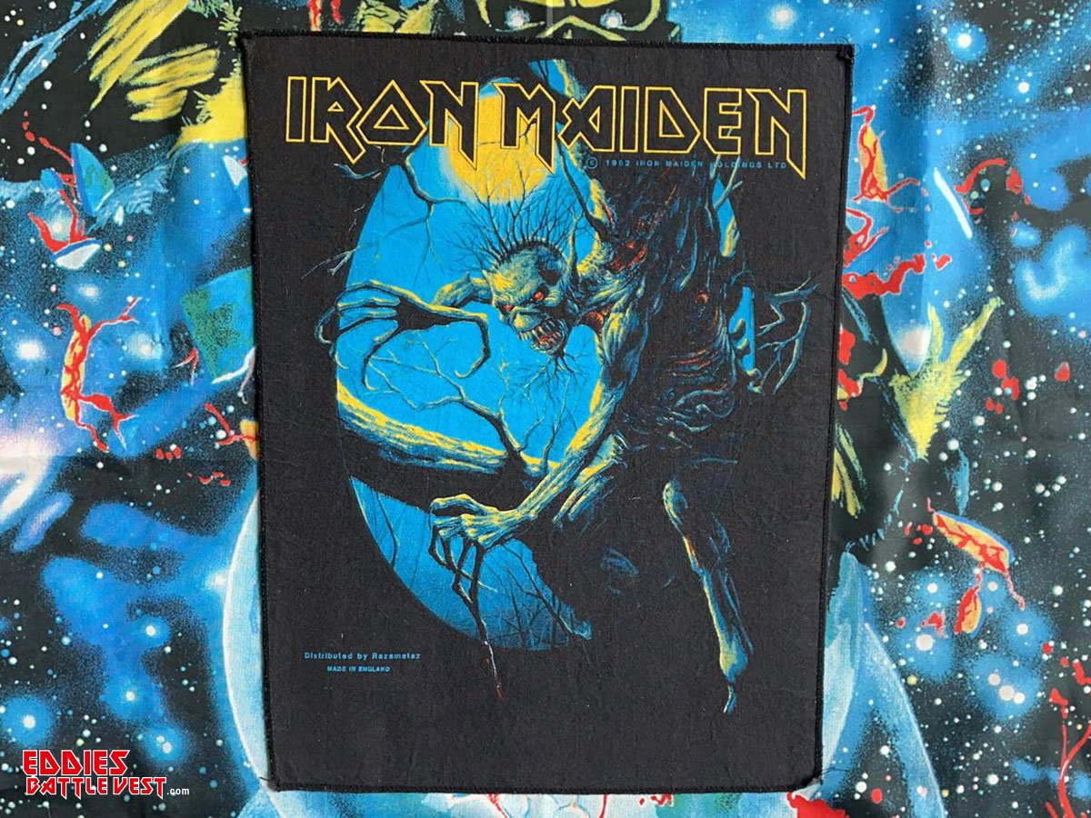 Iron Maiden Fear Of The Dark Backpatch 1992 Blue Version