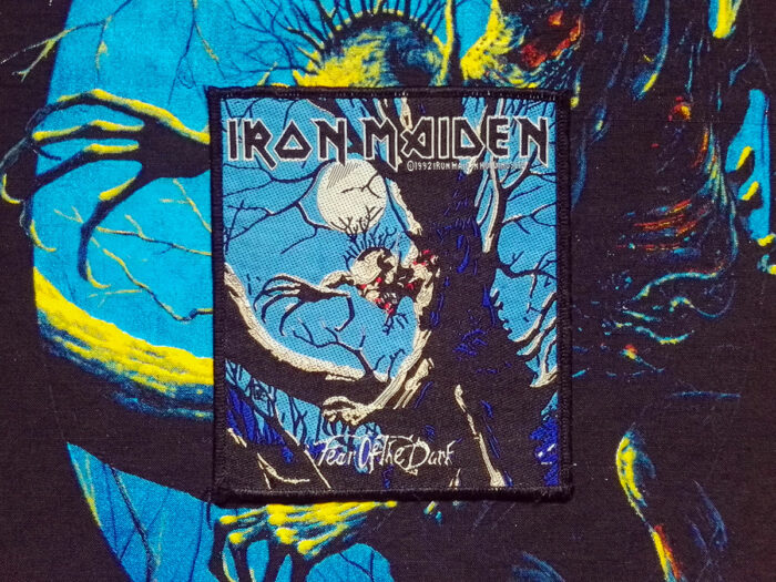 Iron Maiden Fear Of The Dark Black Border Woven Patch 1992