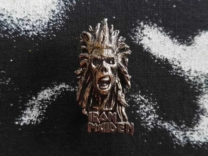 Iron Maiden First Album Pin Badge Alchemy Front