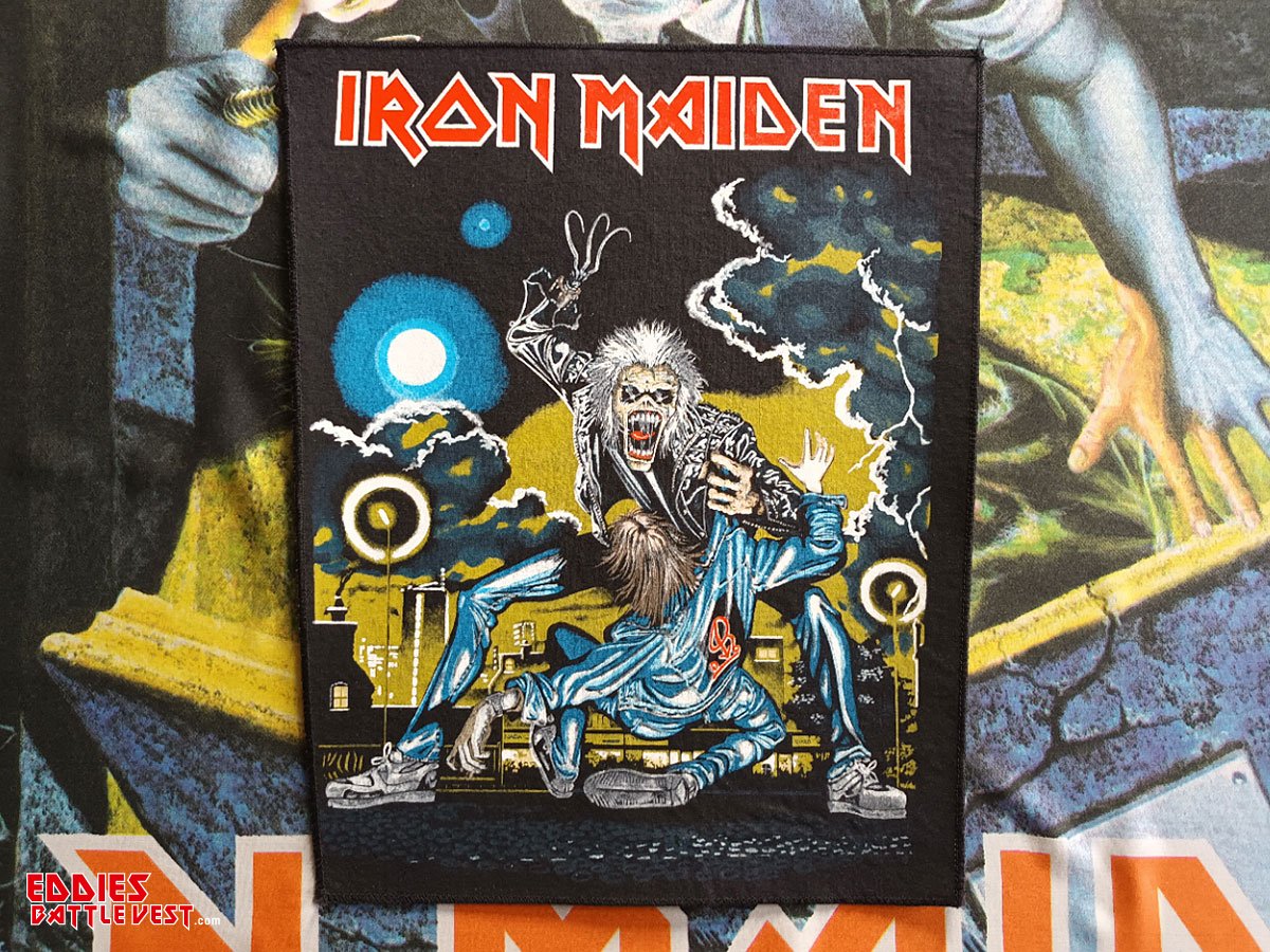 Iron Maiden Hooks In You Backpatch 1990 without copyright