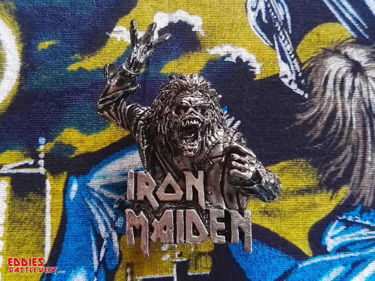 Iron Maiden Hooks In You Pin Badge 1990 Alchemy Front