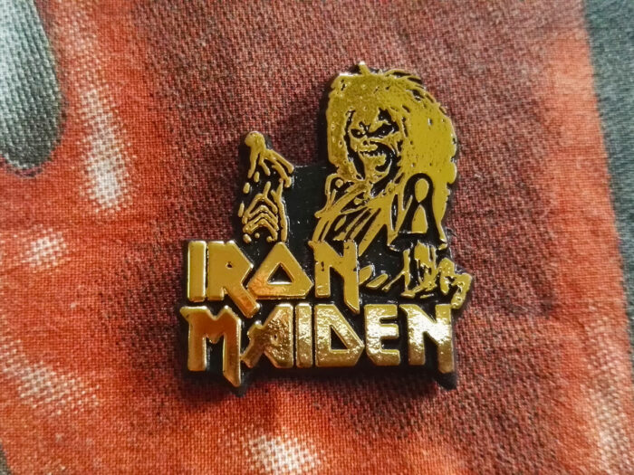 Iron Maiden Killers Plastic Pin Badge Front