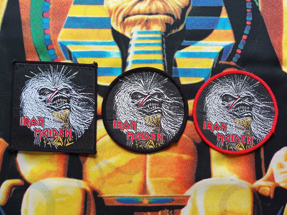 Iron Maiden "Live After Death" Woven Patch Comparison