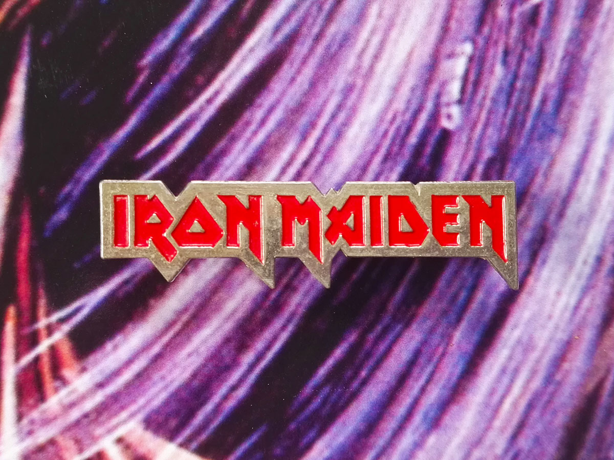 Iron Maiden Logo Pin Badge 1989 Front