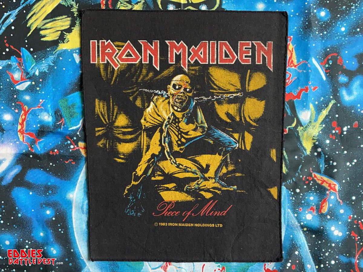 Iron Maiden Piece Of Mind Backpatch 1983 Version II