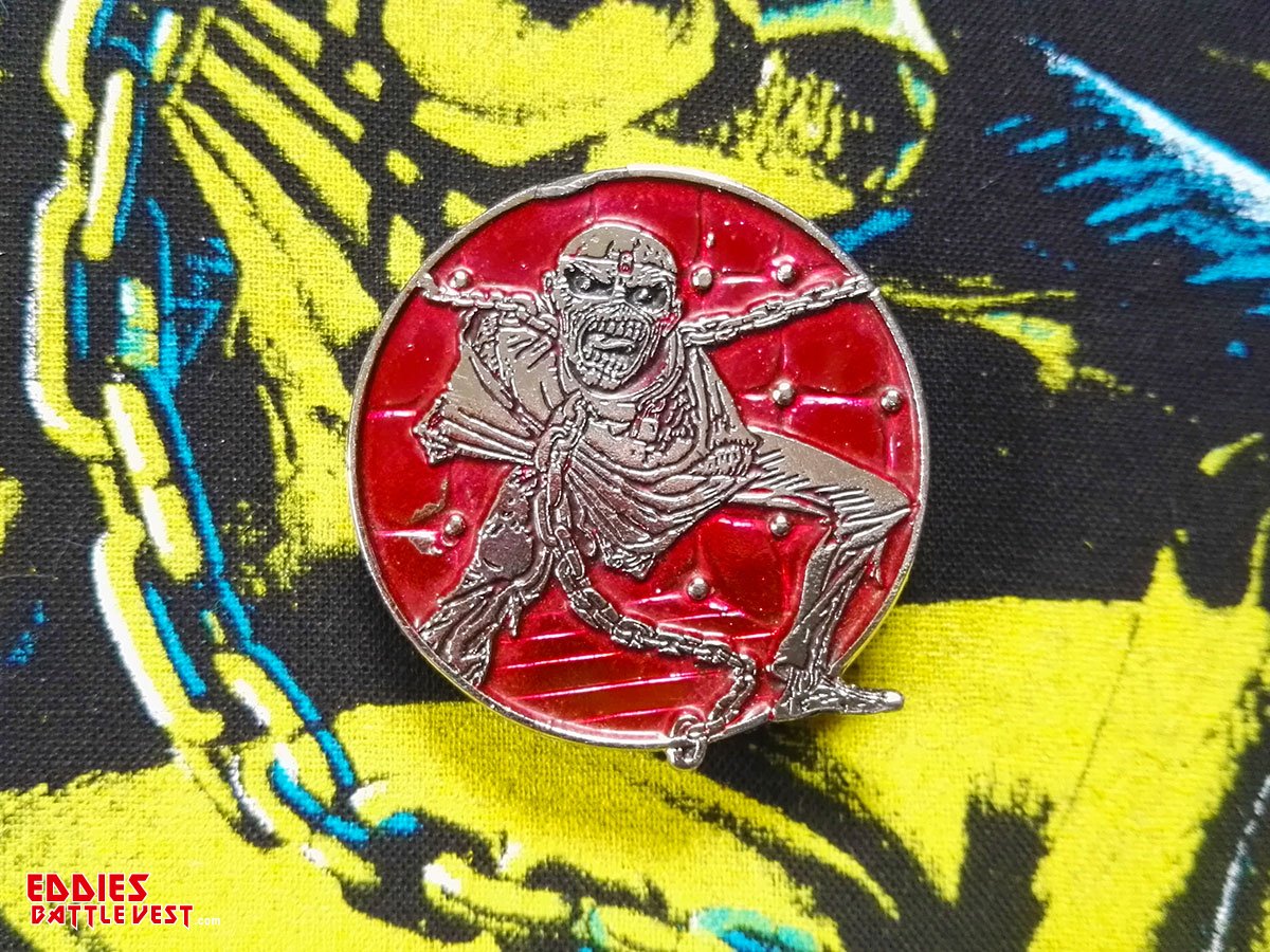 Iron Maiden Piece Of Mind Pin Badge Milliard 1985 Front
