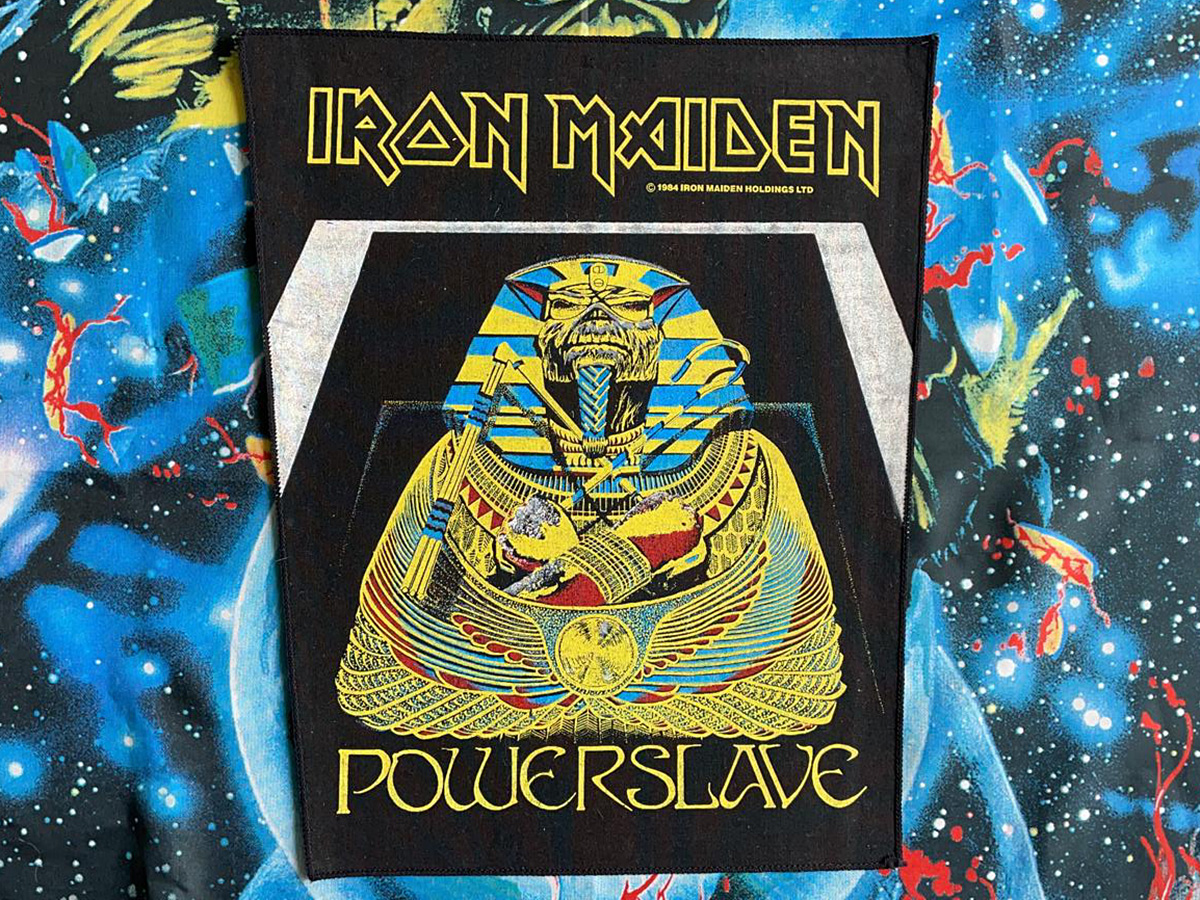 Iron Maiden Powerslave Sarcophagus Backpatch 1984 Version III