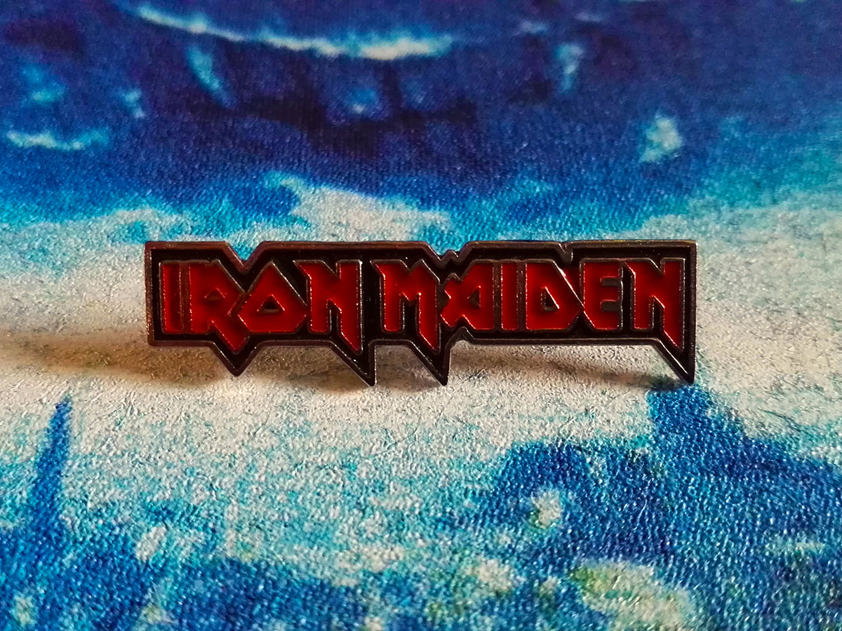 Iron Maiden Logo Pin Badge 1989 Front