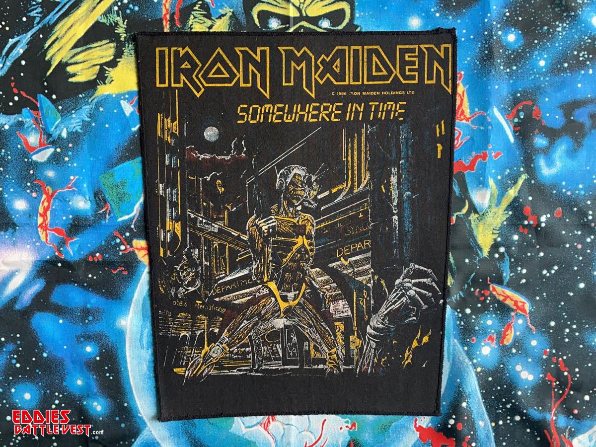 Iron Maiden Somewhere In Time Backpatch 1986 Dark Version