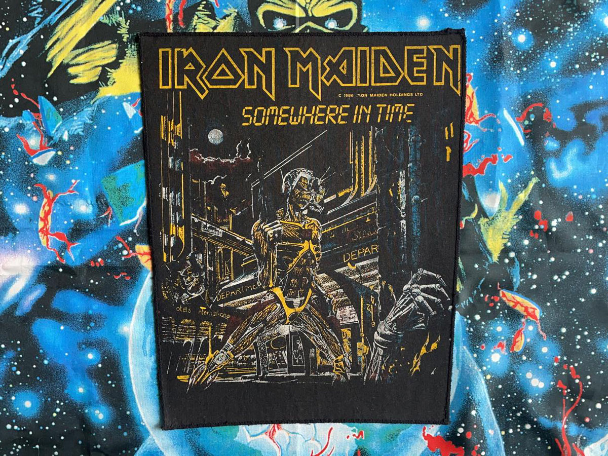 Iron Maiden Somewhere In Time Backpatch 1986 Dark Version