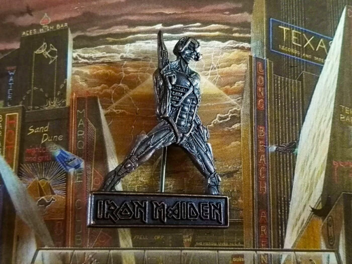 Iron Maiden Somewhere In Time Pin Badge Front