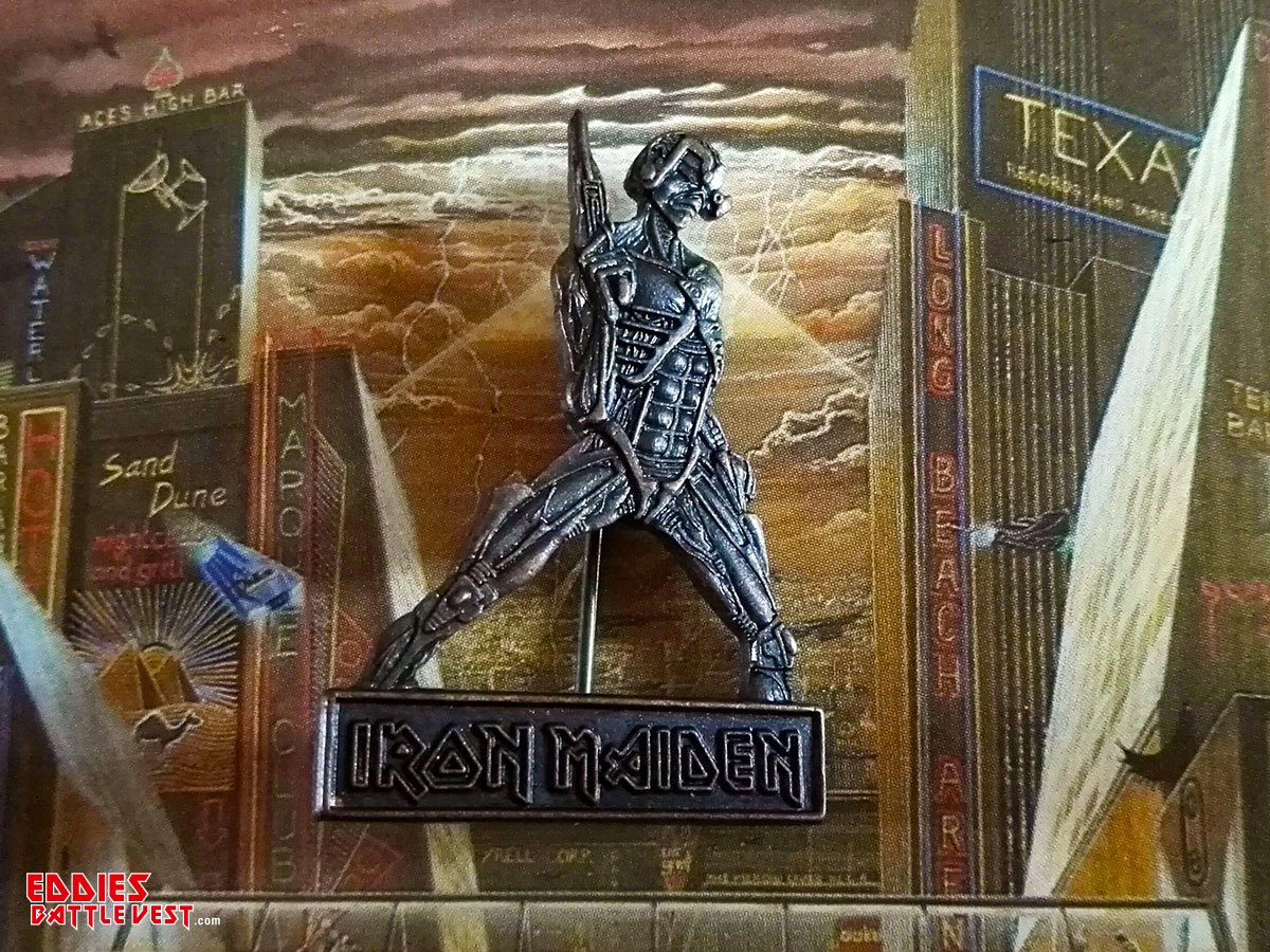 Iron Maiden Somewhere In Time Pin Badge Front