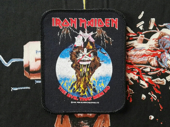 Iron Maiden The Evil That Men Do Printed Patch 1988
