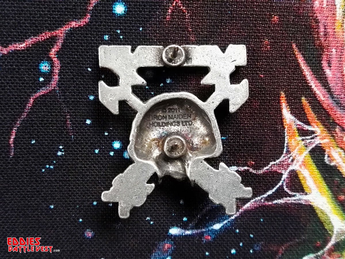 Iron Maiden The Final Frontier Pin Badge 2011 Alchemy Back