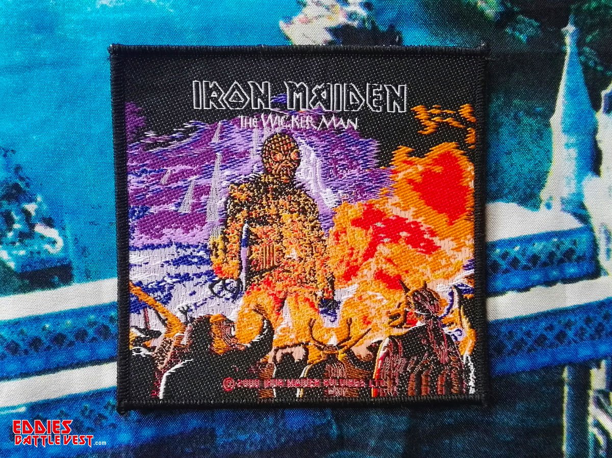 Iron Maiden The Wicker Man Woven Patch 2000