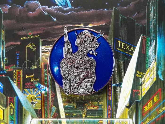 Iron MaidenSomewhere In Time Pin Badge Milliard 1987 Front