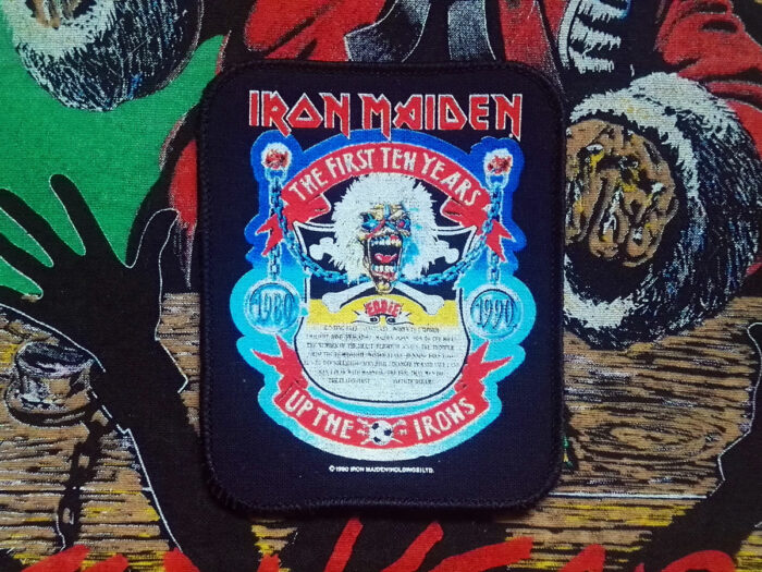 Iron Maiden The First Ten Years Printed Patch 1990