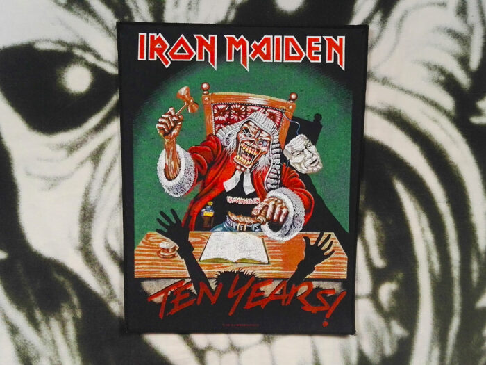 Iron Maiden Ten Years Backpatch Light Version 1990