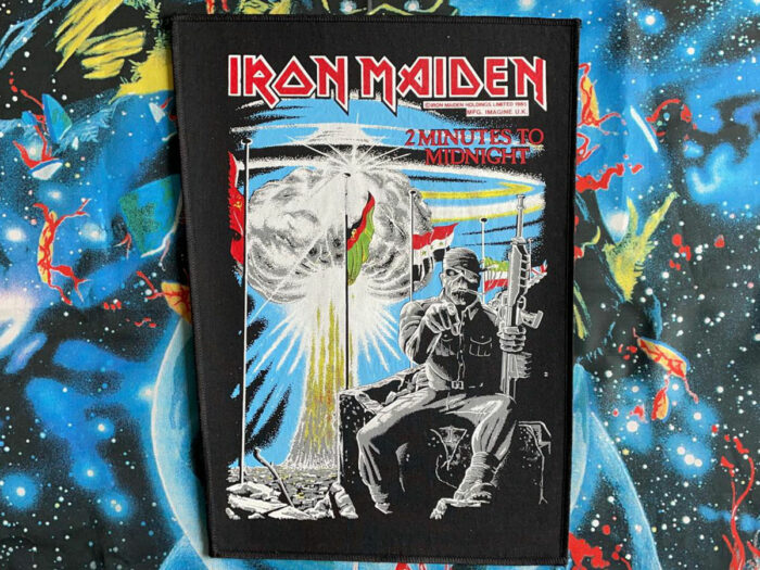 Iron Maiden 2 Minutes to Midnight Transfer Print Backpatch 1985