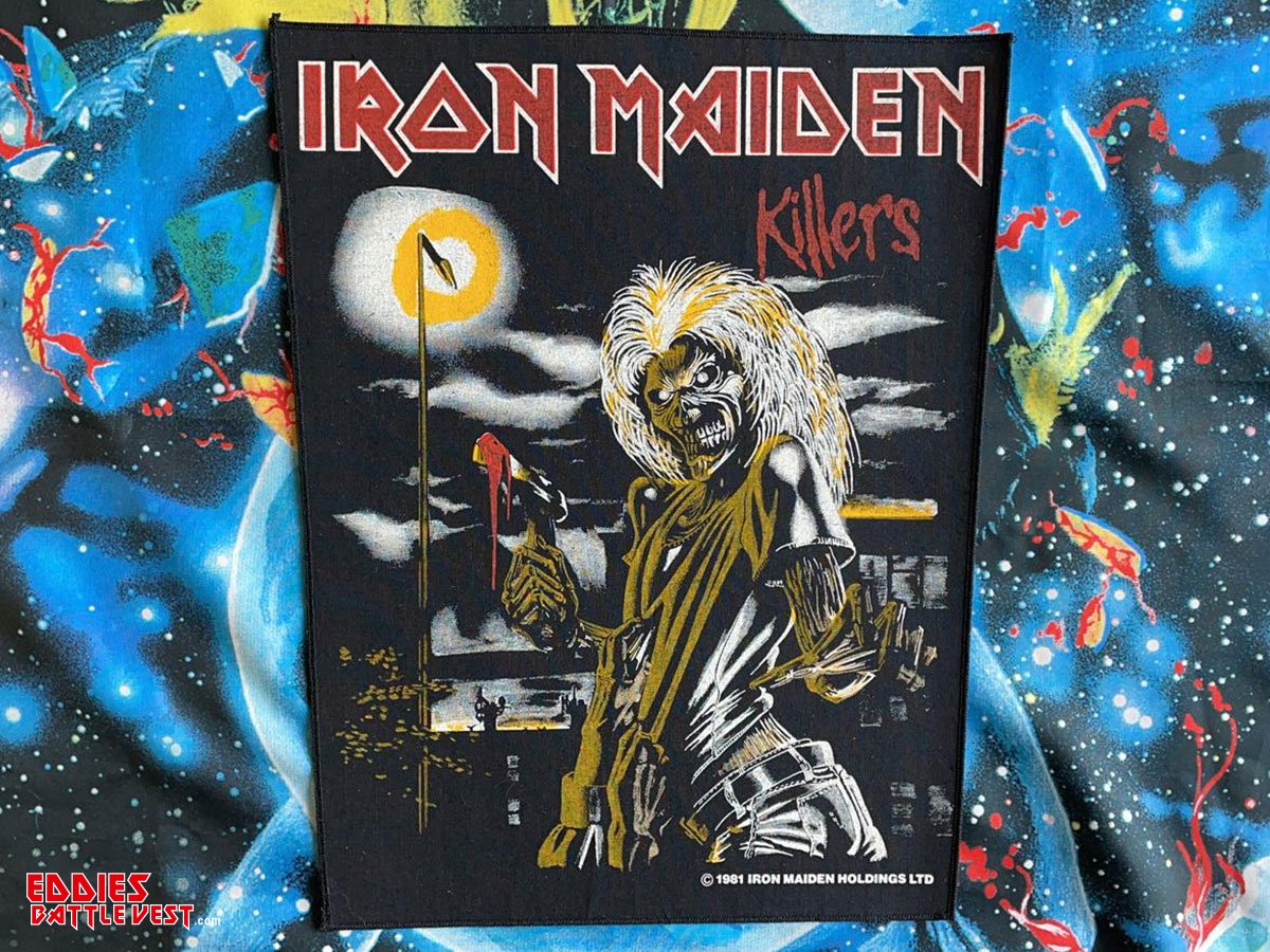 Iron Maiden “Killers” Backpatch 1981 (8 versions) – Eddies Battle Vest