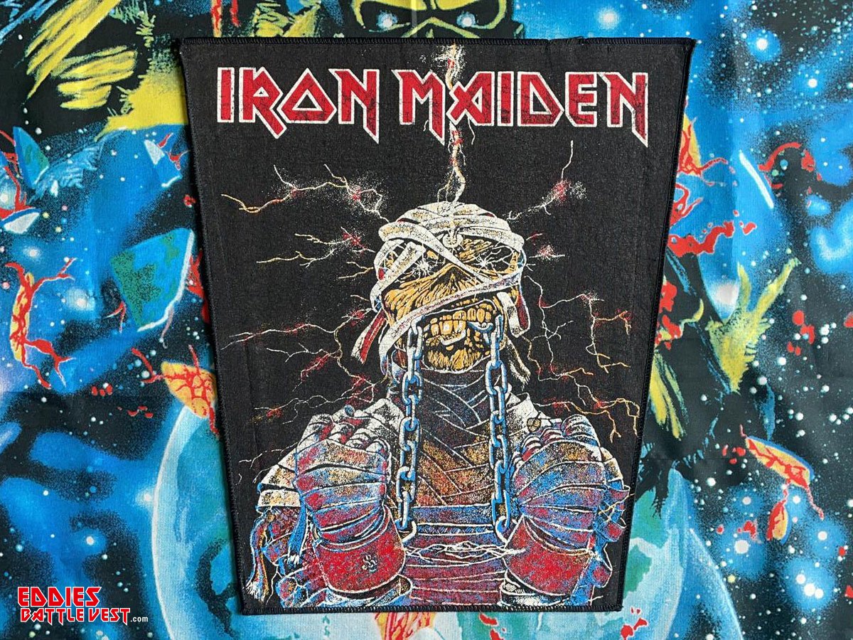 Iron Maiden Powerslave Electric Mummy Backpatch Bootleg