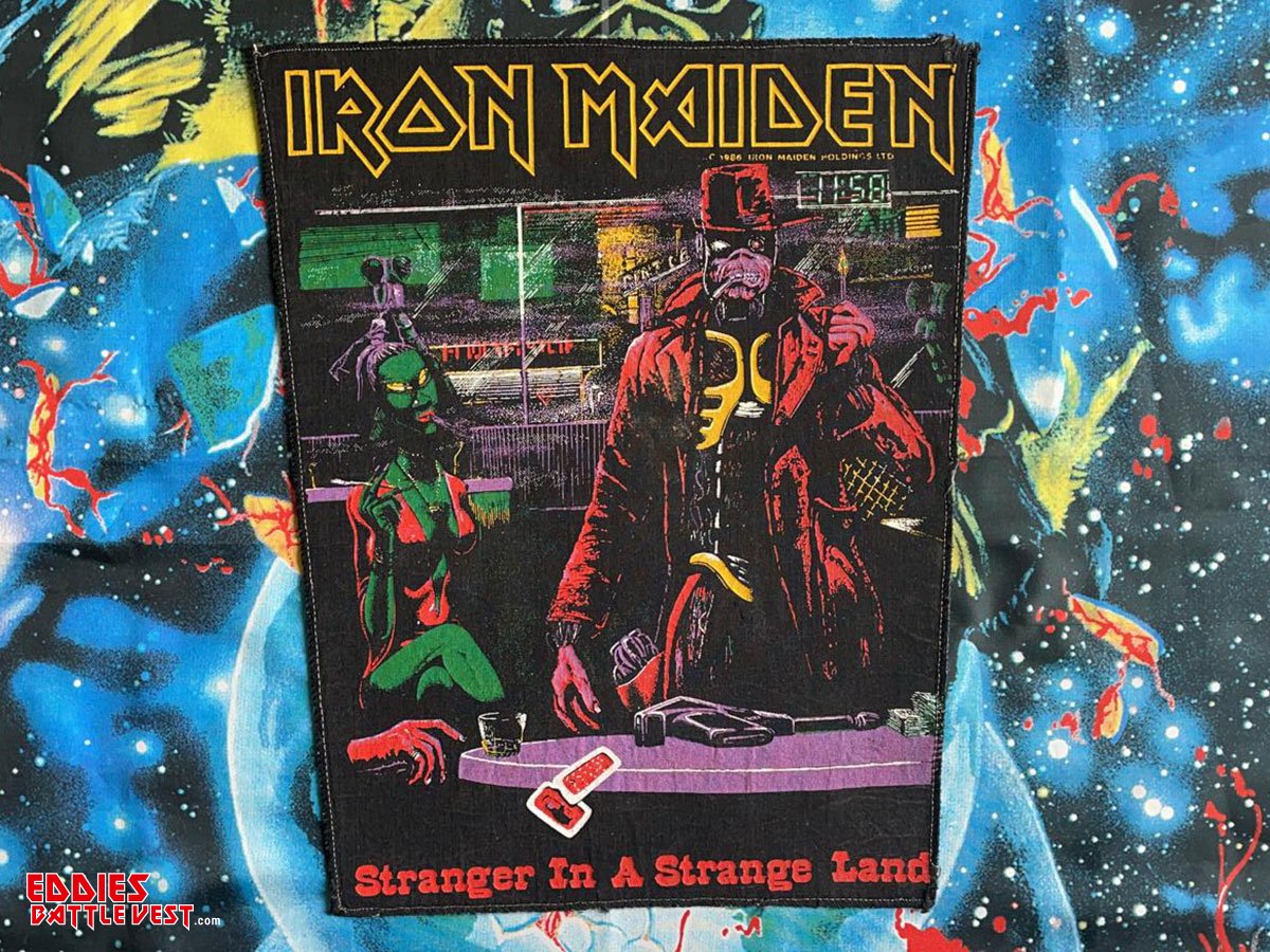 Iron Maiden Stranger in a Strange Land Backpatch 1986
