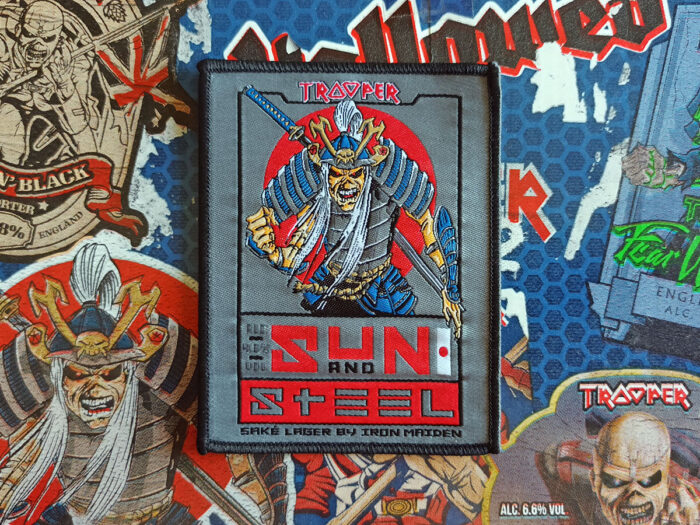 Iron Maiden Sun And Steel Trooper Beer Woven Patch