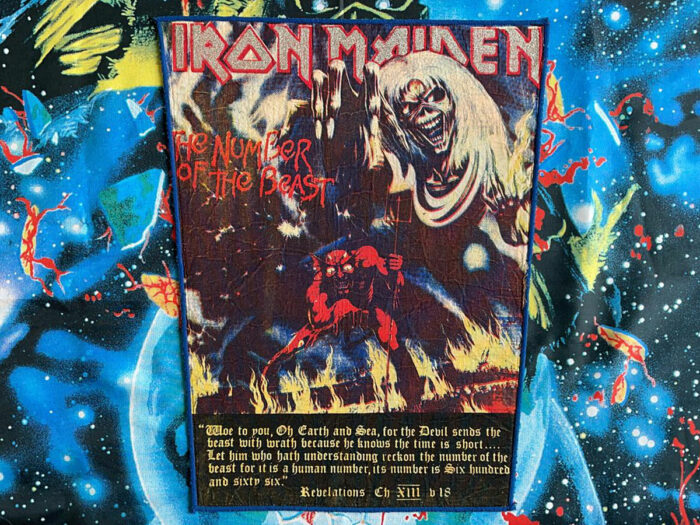 Iron Maiden The Number Of The Beast Backpatch Bootleg Scripture Version I