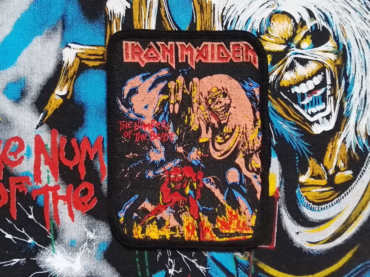 Iron Maiden The Number Of The Beast Printed Patch Red Version