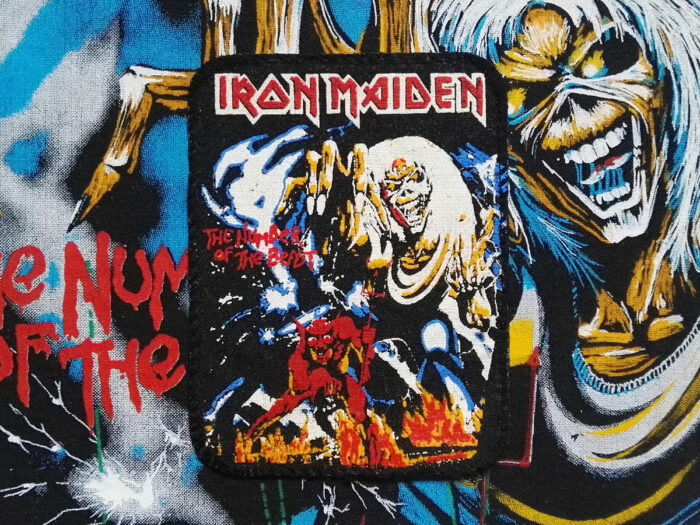 Iron Maiden The Number Of The Beast Printed Patch White Version