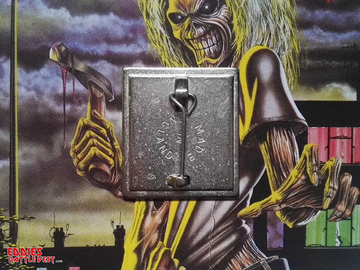 Iron Maiden Killer World Tour 81 Pin Badge Back
