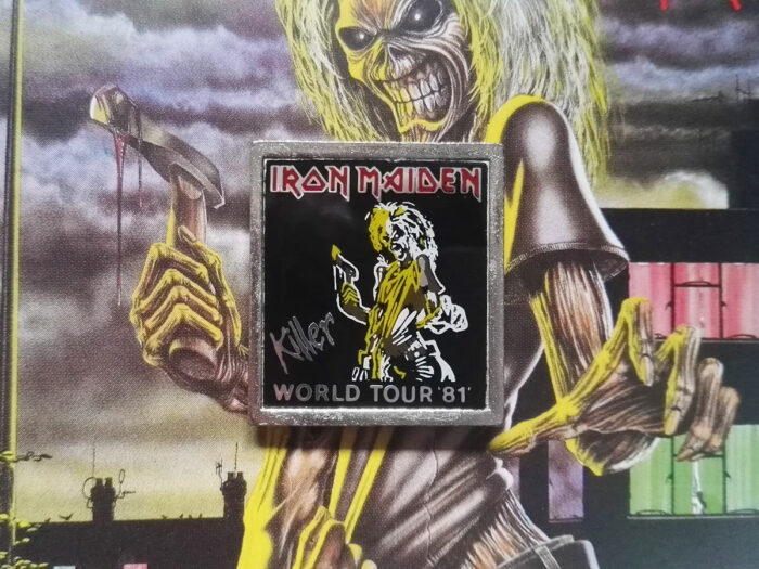 Iron Maiden Killer World Tour 81 Pin Badge Front