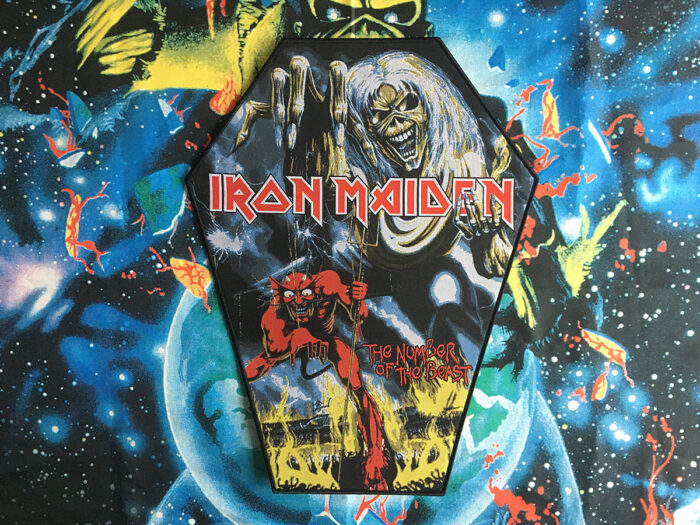 Iron Maiden The Number Of The Beast Black Border Backpatch Pull The Plug