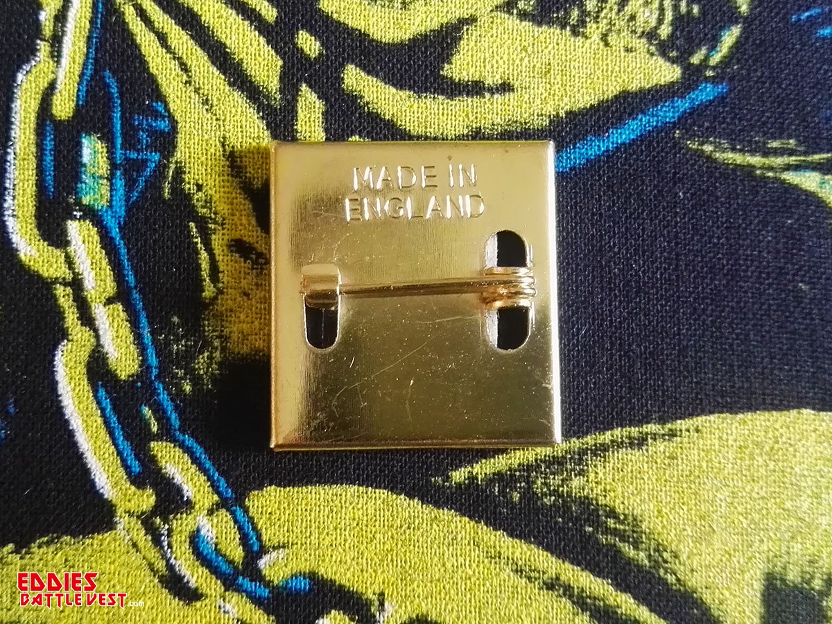 Iron Maiden "Piece Of Mind" Pin Badge Back