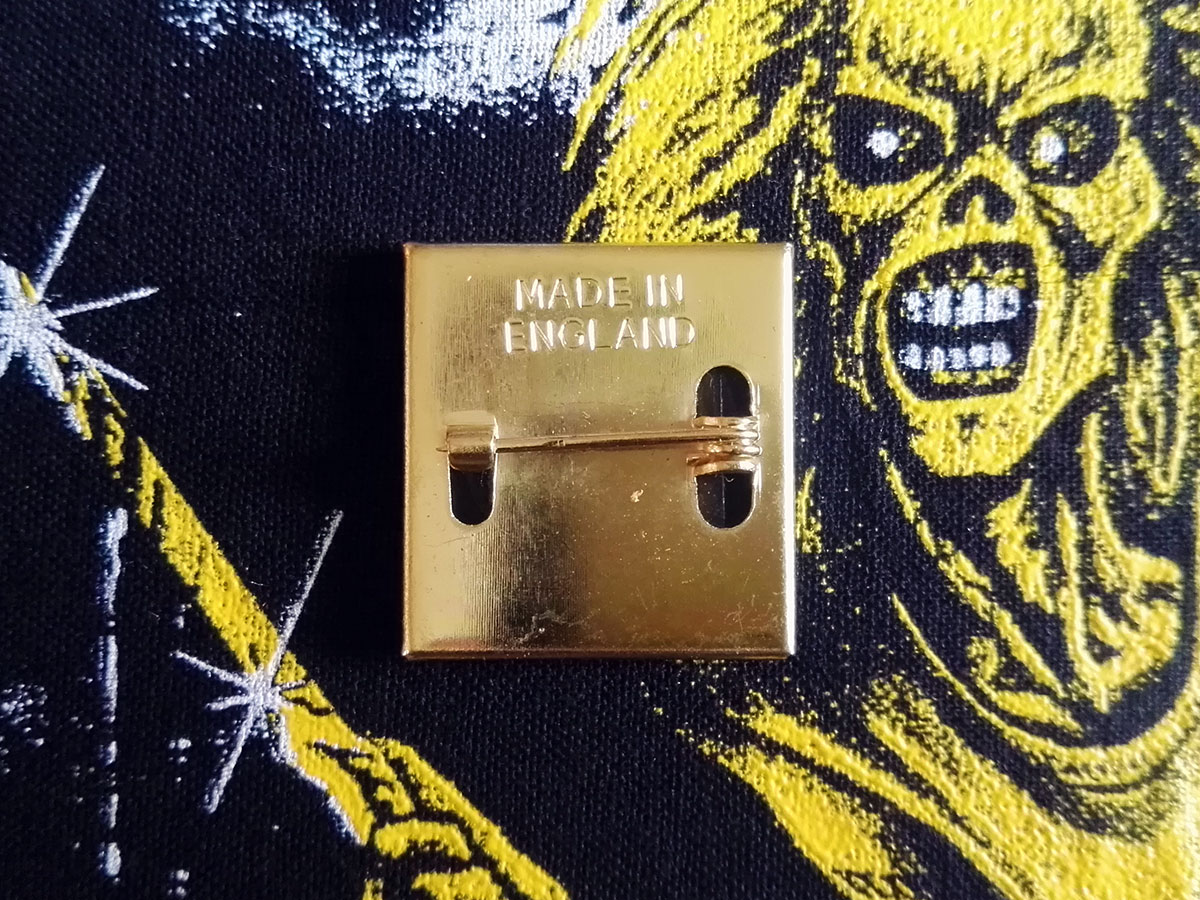 Iron Maiden Sanctuary Pin Badge Back