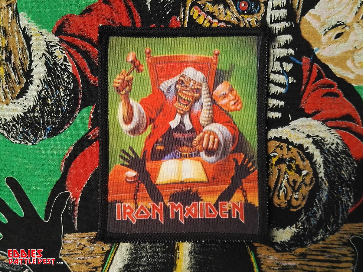 Iron Maiden "Eddie The Judge" Photo Printed Patch